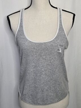 Women's Poler Gray and White Racerback S/M Tank Top